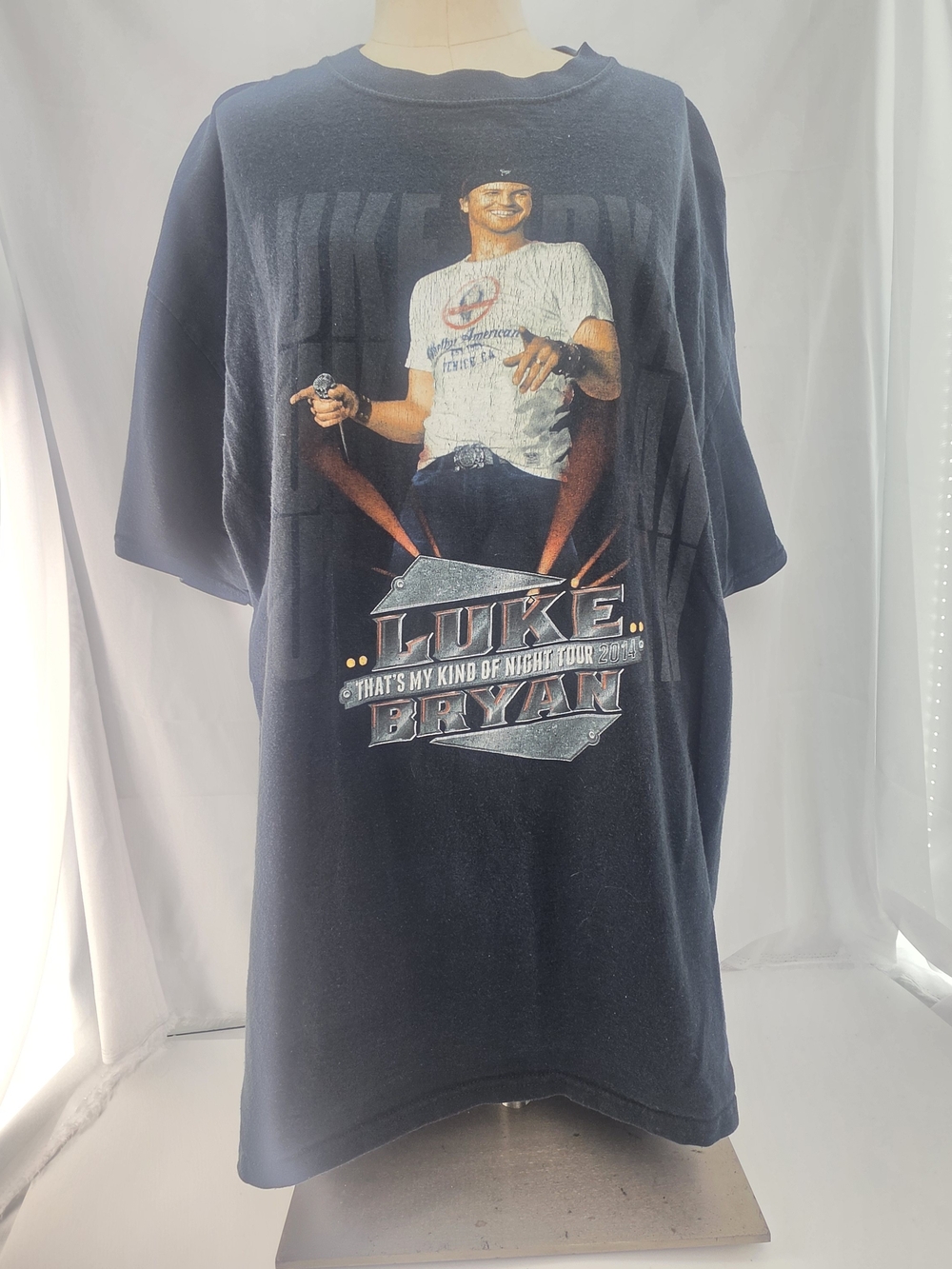 Luke Bryan That's My Kind Of Night Graphic Crewneck T-Shirt XL Black